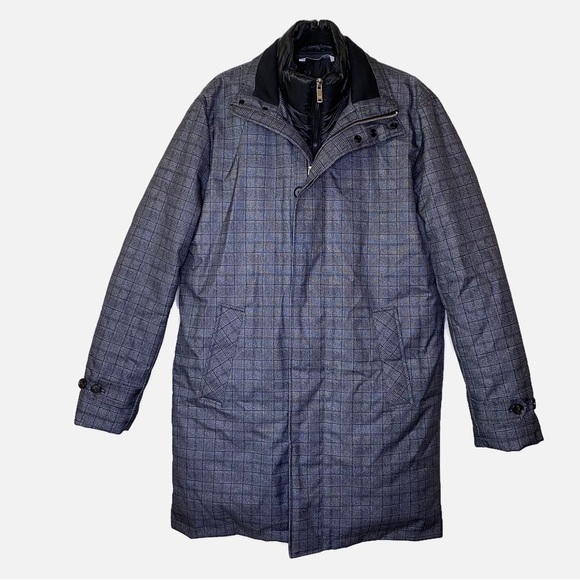 Zara Removable Collar Coat Plaid Size Large - Picture 4 of 14